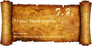 Trenz Henrietta névjegykártya